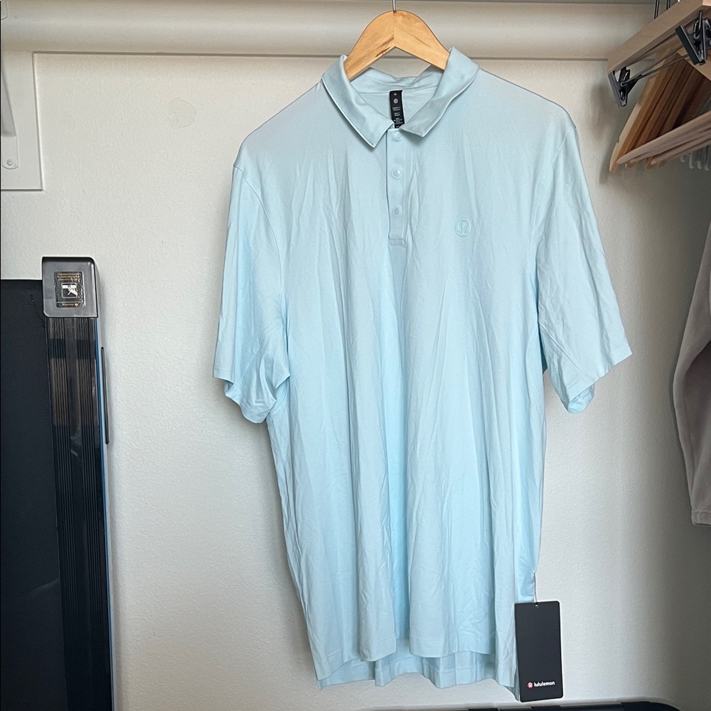Lululemon Men Snap Front Performance Short Sleeve Polo
